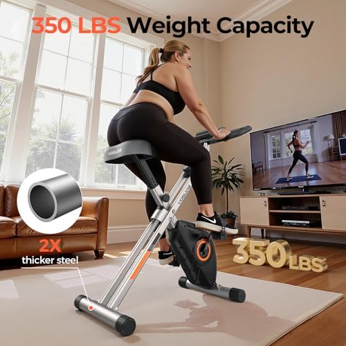 YOSUDA Folding Exercise Bike, 5 IN 1 Foldable Stationary Bike for Seniors