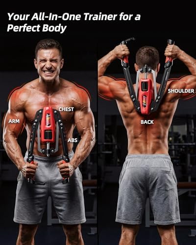 EAST MOUNT Twister Arm Exerciser, Adjustable Hydraulic Resistance 22–440 lbs, Arm Chest & Shoulder Strength Trainer for Home Workouts, Upper Body Muscle Builder, Fitness Training Equipment