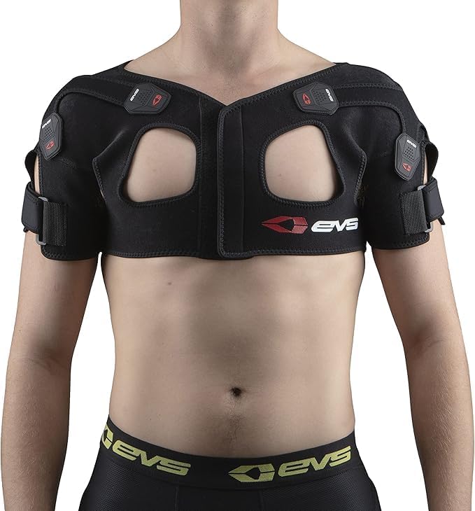 EVS SB05 Dual Shoulder Brace, Compression Fit, w/X-Straps, Medical Grade
