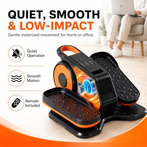 HealSmart Under Desk Elliptical for Seniors, 12-Speed, Remote Control