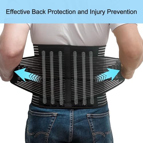 Back Brace for Lower Back Pain, Lumbar Support for Women&Men 02 Black-XS