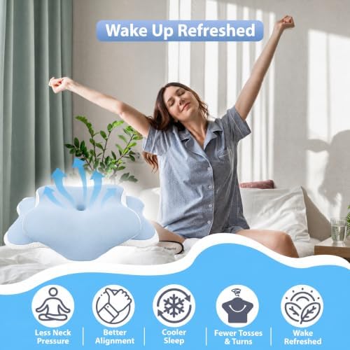 Ergo Cervical Neck Pillow, Memory Foam Contour Pillow for Side Sleepers