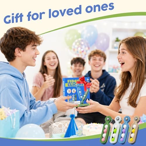 Fidget Toys Adults Stress Relief: 4 Pack Desk Fidget Clicker for ADHD Focus