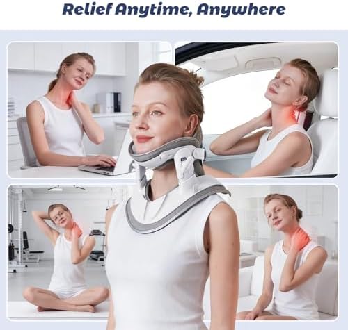 Zenopax Neck Stretcher Cervical Traction, Adjustable Cervical Neck Traction Device, Neck Brace for Neck Pain Relief and Support, Ergonomic Design for Home, Office & Travel Use