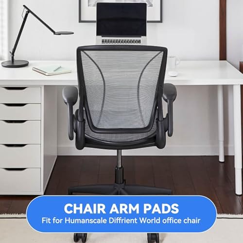 Arm Pads Caps Replacement for Humanscale Diffrient World Office Chair, only Compatible with Height Adjustable Arms