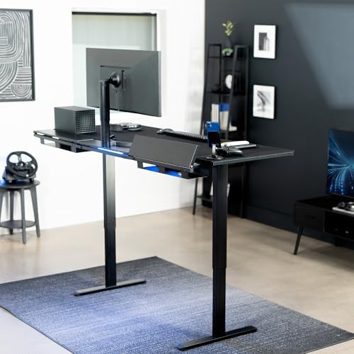 VIVO Black 71 x 30 in Standing Desk, DESK-KIT-1B6-P3B-71