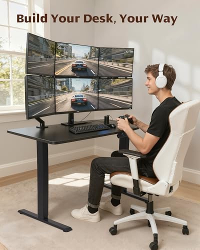 TOPSKY Dual Motor Standing Desk Frame, 225 lbs Capacity, Black