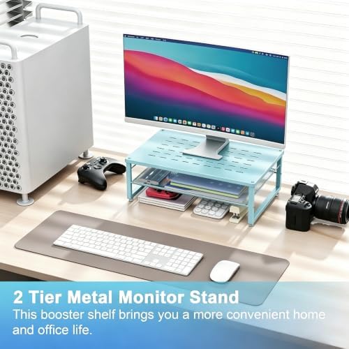 gianotter 2-Tier Metal Monitor Stand Riser