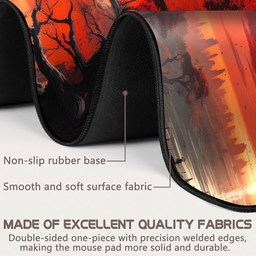 Mouse Pad Gaming - Desk Mat for Keyboard and Mouse - Large Mouse Pads for Desk, Gaming Mousepad with Non-Slip Base, Desks Pad (31.5" X 11.8") for Game, Office and Home