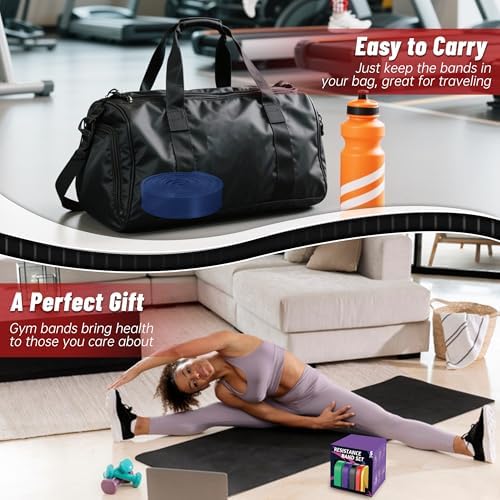 5-Level Resistance Bands for Working Out, Pull Up Assistance Bands
