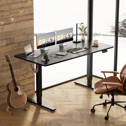 Furmax 63 Inches Electric Height Adjustable Standing Desk Home Office Desk