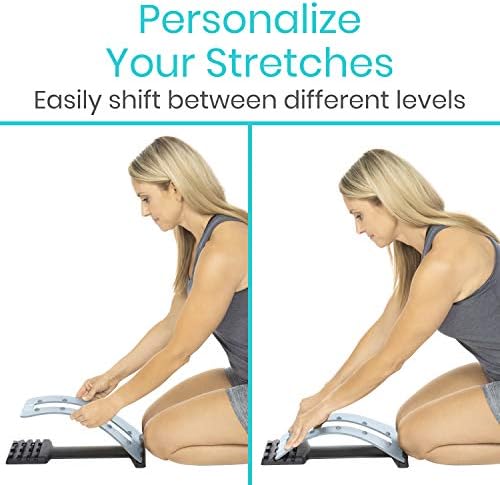 Vive Back Stretcher - Back Cracker Device - 4 Posture Corrector Cracker Board for Neck, Upper Lower Lumbar Pain Relief, Herniated Disc, Spinal Stenosis - Orthopedic Low Spine Straightener Extension