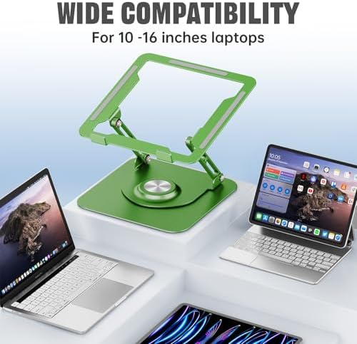 Laptop Stand for desk(360°Rotating),Aluminum laptop Riser for 10-16"Laptops