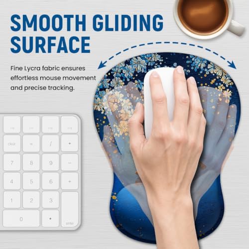 Ergonomic Mouse Pad with Wrist Rest, Gel Wrist Support, MoonRide