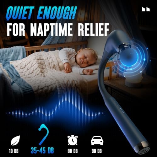 FVZ Massage Gun with Upgraded Extension Handle, 10MM Massage Gun Deep Tissue, Back Massager, Muscles/Neck/Shoulders/Waist/Legs Massager Portable for Pain Relief (Blue)