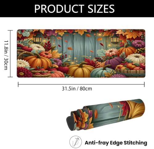 Autumn Large Mouse Pad Non-Slip Rubber Long Gaming Desk Mat