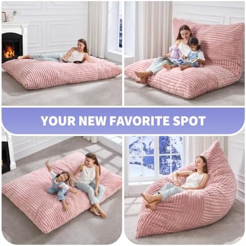 Hobestluk Adult Bean Bag Chair 3 in 1 Convertible Large Bean Bag Sofa