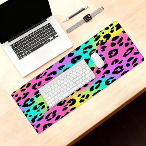 Leopard Large Mouse Pad Non-Slip Rubber Long Gaming Desk Mat
