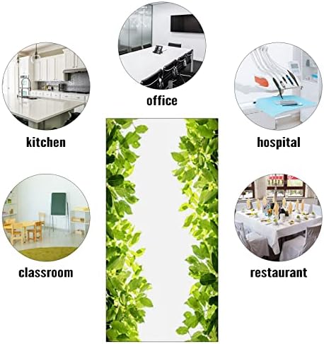Fluorescent Light Cover Decorative Ceiling Light Filters,Green Leaves Pattern,for Classroom Office Hospitals Home Ceiling Decorative,2ft x 4ft,Blue White