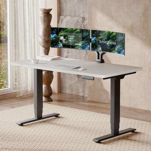 SANODESK Dual Motor Standing Desk 220lbs Height Adjustable Desk