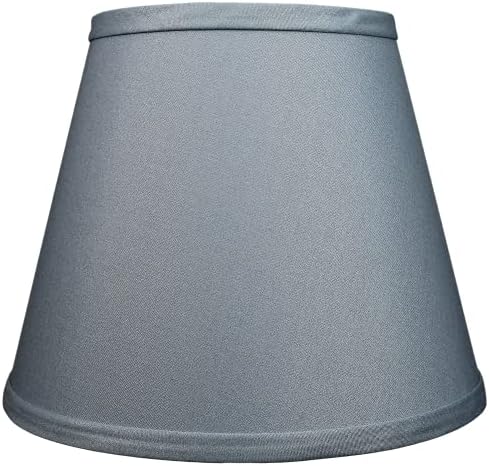 FenchelShades.com Lampshade 6" Top Diameter x 10" Bottom Diameter x 8" Slant Height 6x10x8" with Spider Attachment Diameter 0.4 Inch for Lamps with a Harp (Silver Strand)
