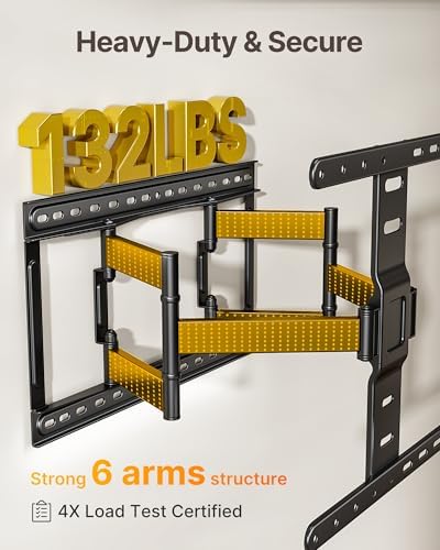 monTEK 1.1-Inch Ultra Slim Full Motion TV Wall Mount for 37-75 Inch TVs
