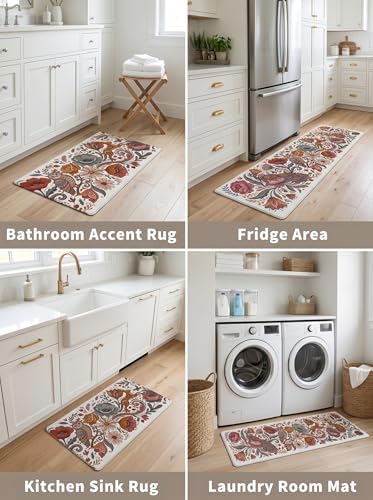 2-Piece Kitchen Mats, Waterproof, 17 x 29 + 17 x 59 in
