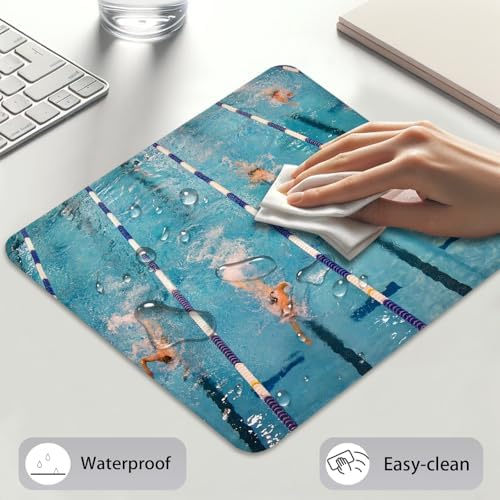Olympic Swimming Pool Lanes Mouse Pad, Sports Competition Athlete Desk Mat