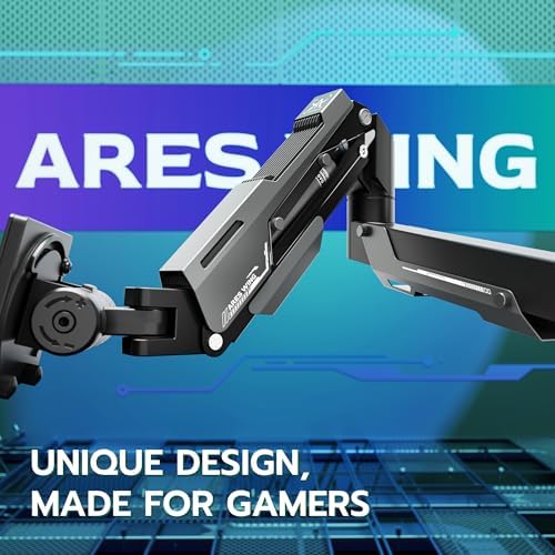 ARES WING Heavy Duty Dual Monitor Mount with USB for 24-57 Inch, Black