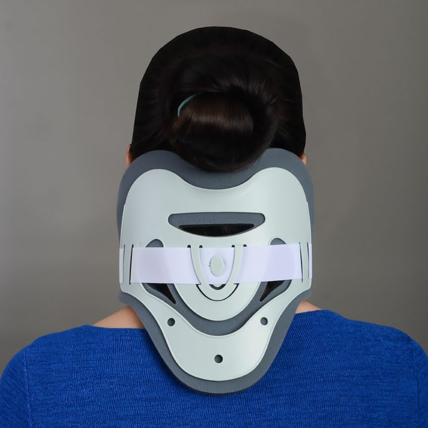 BRACEIQ™ Cervical Collar Neck Brace – Put On Alone, 12-Height Adjustable Support for Neck Pain, Whiplash, Herniated Disc & Post-Surgery Recovery | MRI Safe, Breathable | Fits Most Adults