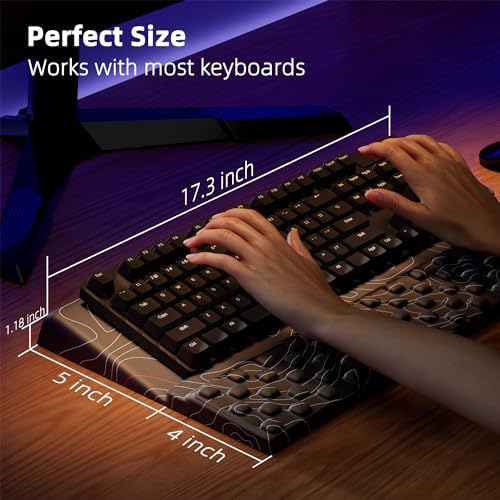 Ospelelf Tilt Keyboard Stand with Wrist Rest, Comfy Ergonomic Keyboard Riser Holder for Office Home