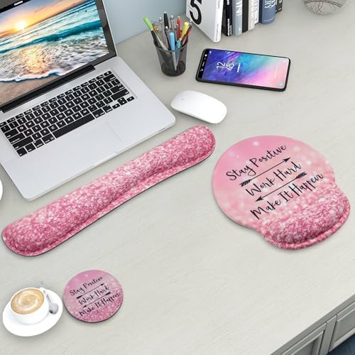 Mouse Pad and Keyboard Wrist Rest Support,Ergonomic Mouse Pad Set