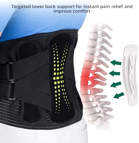aoFIT Back Brace for Lower Back Pain Relief,Back Support Belt for Women & Men Breathable Design Lower Back Pain Relief for Herniated Disc, Sciatica, Scoliosis