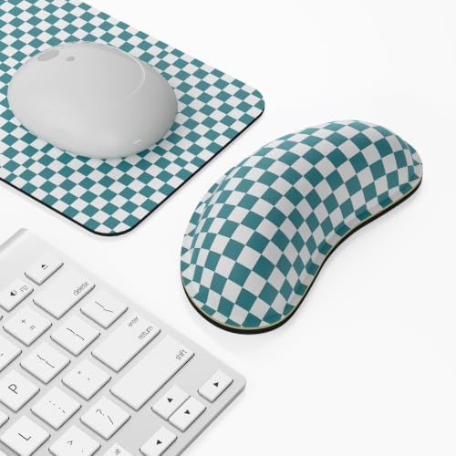 Dapesuom Mouse Wrist Rest, Cute Ergonomic Memory Foam Mouse Wrist for Computer Desk Mats Support, Hand Rest Pad Cushion for Gaming, Office, Laptop, Men, Women, Pain Relief & Easy Typing, Teal