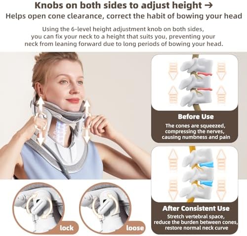 zenopax Cervical Neck Traction Device,Neck Stretcher for Neck Traction