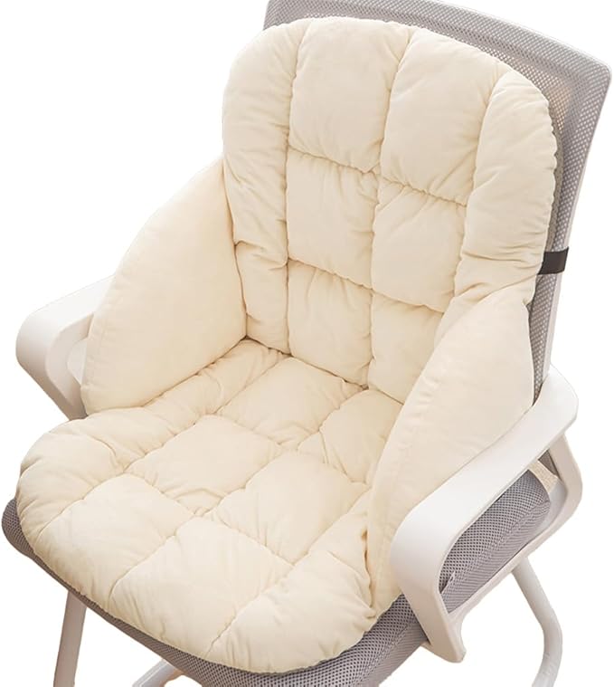 LYFJMUS High Back Office Chair Cushion Soft Desk Chair Pad with Ties Rocking Chair Cushion for Office Car Home Dining Room Kitchen
