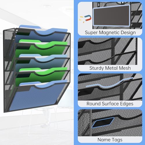 Kuntine.B Wall File Organizer Office Hanging Magazine Holder Wall File Organizer for Office Home