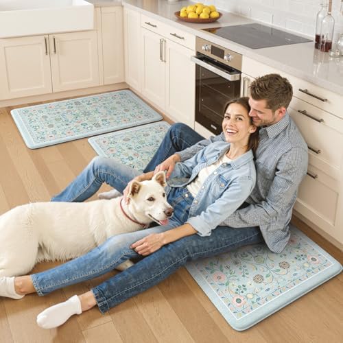 KIMODE Anti Fatigue Kitchen Mats for Floor,Cushioned Kitchen Rugs Sets of 2