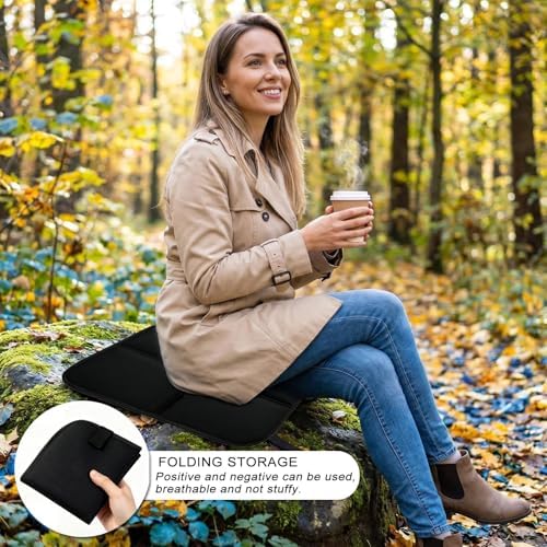 QISHENG Outdoor Folding Cushion–Ultra-Light and Large Folding rain-Proof Cushion, Suitable for Bleachers, Camping, Hiking and picnicking.