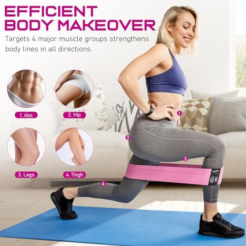 Fabric Resistance Bands for Working Out, Exercise Bands for Glutes and Legs