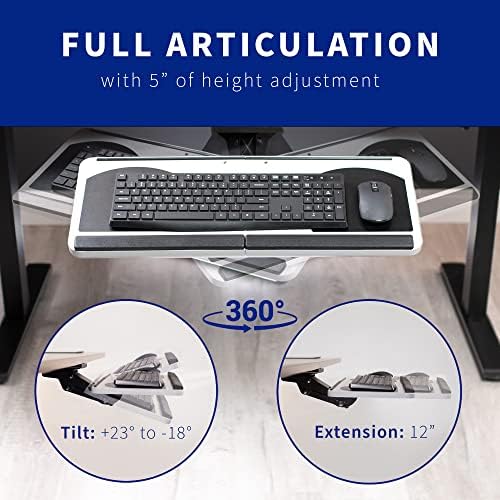 VIVO Under Desk 25 x 10 in Keyboard Tray, MOUNT-KB01