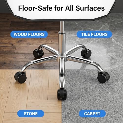 2.5-Inch Carpet Chair Casters Compatible with Herman Miller, Fit Aeron, Embody, Mirra, SAYL and Setu Office Chairs (Set of 5, Black)