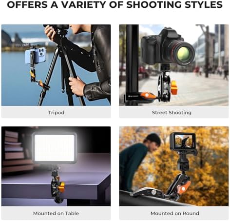 K&F CONCEPT Camera Clamp Mount, Super Clamp Mount Magic Arm with Two 360°