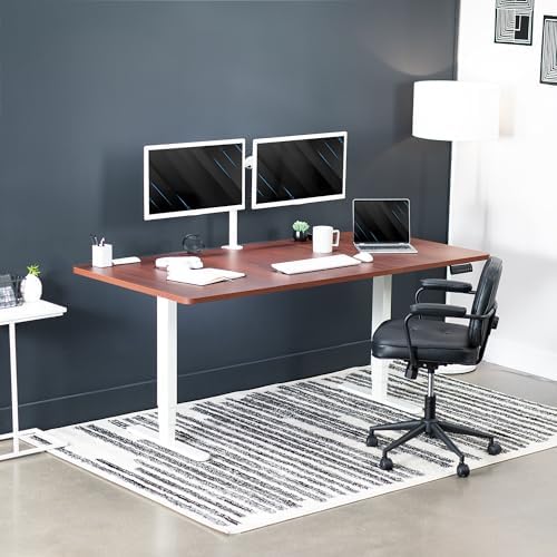 VIVO Dark Walnut 71 x 36 in Standing Desk, DESK-KIT-2W7D-36
