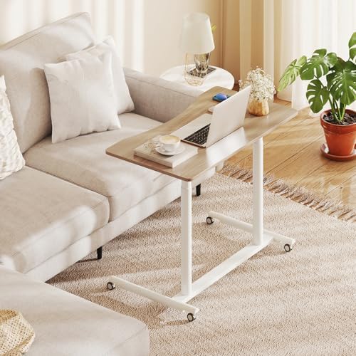 Tangkula Mobile Standing Desk, C-Shaped Sit Stand Desk