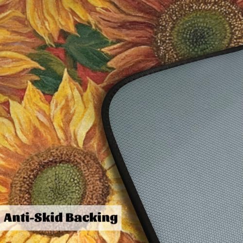 Sunflower Kitchen Mats Cushioned Anti Fatigue Kitchen Rugs Non-Slip A-1