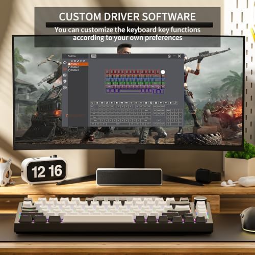 Newmen GM326 Mechanical Keyboard,75% Percent Gaming Keyboard,Wired Keyboard