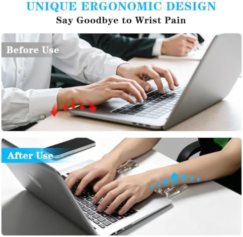 Ergonomic Gel Wrist Rests for Laptop 2pcs - White