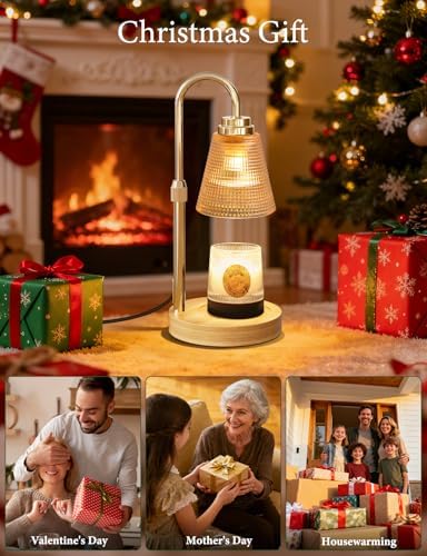 Candle Warmer Lamp with Timer Dimmable, Lamp Candle Warmer Birthday Gifts for Women, Black Adjustable Wax Melter Warmer for Jar Candles, House Warming Gift Home Decor