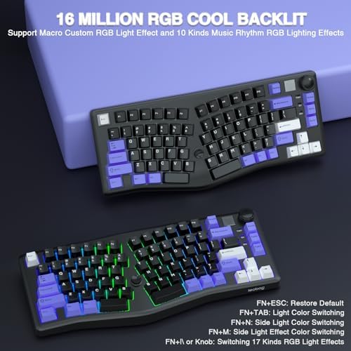 LEOBOG A75 Alice Ergonomic Wireless Mechanical Keyboard with Joystick Knob